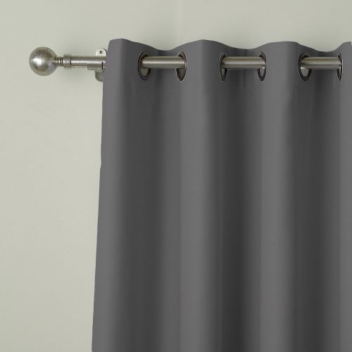  ChadMade Solid Thermal Insulated Blackout Curtains Drapes Antique Bronze GrommetEyelet Navy 52W x 63L Inch (Set of 2 Panels)