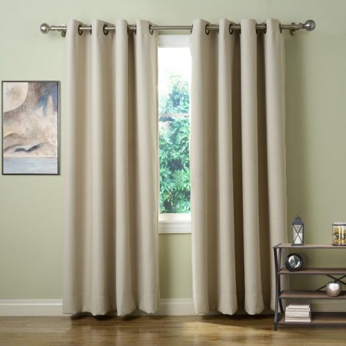  ChadMade Solid Thermal Insulated Blackout Curtains Drapes Antique Bronze GrommetEyelet Navy 52W x 63L Inch (Set of 2 Panels)