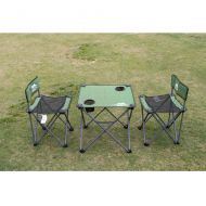 Chairs Table Set of Three Foldable - Beach self-Driving Picnic Barbecue, Courtyard Garden Simple Furniture | with Portable Outer Bag