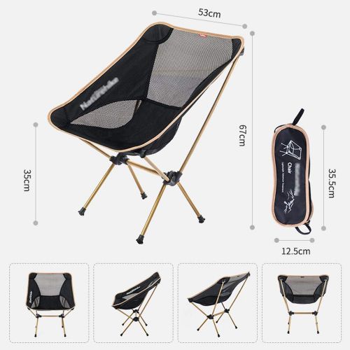  Chairs Table Set of Three Foldable - Beach self-Driving Picnic Barbecue, Courtyard Garden Simple Furniture | with Portable Outer Bag