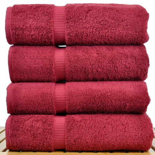  Chakir Linen Dobby Border Turkish Cotton Towel Set (Set of 4)