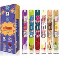 인센스스틱 chakra Flower Premium Aroma Sticks ? Feel The Blossomy Aroma - 120 Incense Sticks - Use at Home Office - Pack of 6 Natural Fragrance Sticks ? Long-Lasting Scented Incense Sticks