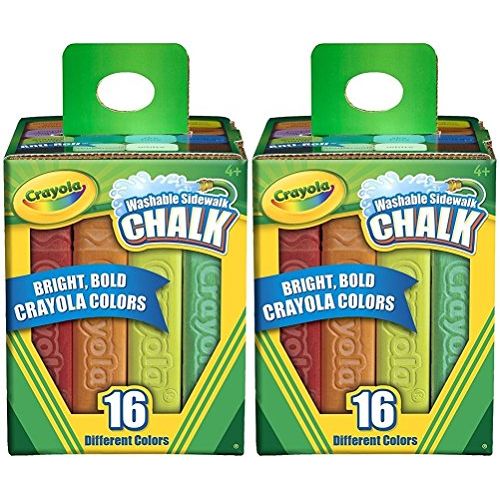  [아마존베스트]Chalk 2 Pack Crayola 16 Count Sidewalk