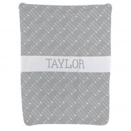 ChalkTalkSPORTS Personalized Baby & Infant Blanket | Arrows Pattern with Custom Name | Gray