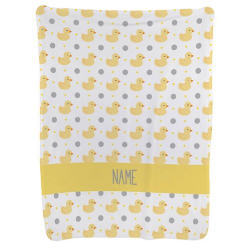  ChalkTalkSPORTS Personalized Baby & Infant Blanket | Duck Pattern with Custom Name