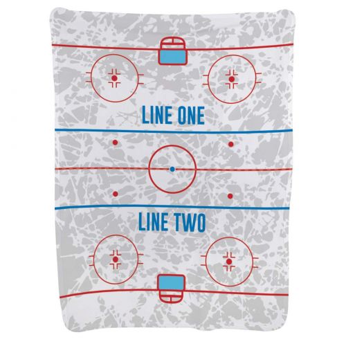  ChalkTalkSPORTS Personalized Hockey Baby & Infant Blanket | Custom Hockey Rink