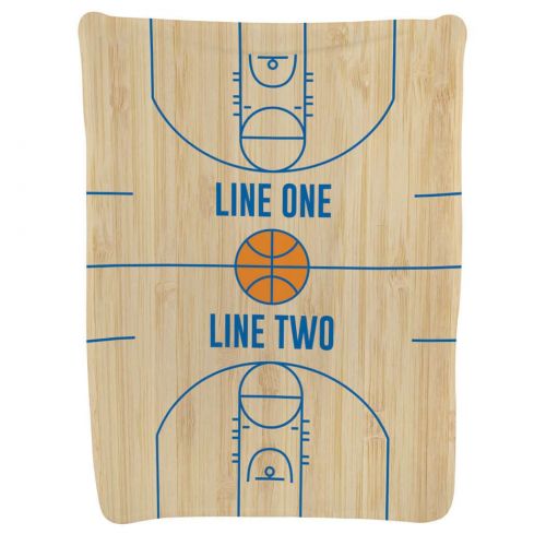  ChalkTalkSPORTS Personalized Basketball Baby & Infant Blanket | Custom Wood Basketball Court