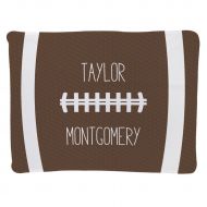 ChalkTalkSPORTS Personalized Football Baby & Infant Blanket | Football Stitches with Custom Name