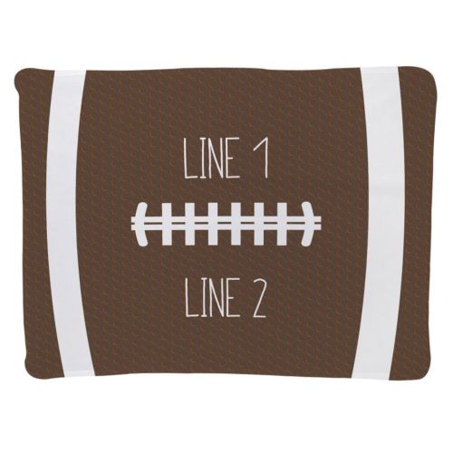  ChalkTalkSPORTS Personalized Football Baby & Infant Blanket | Football Stitches with Custom Name