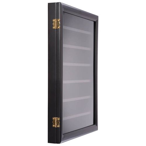  Challenge yourlifestore Showcase Coin Display Wall Cabinet Lockable Wood Case Shadow Box