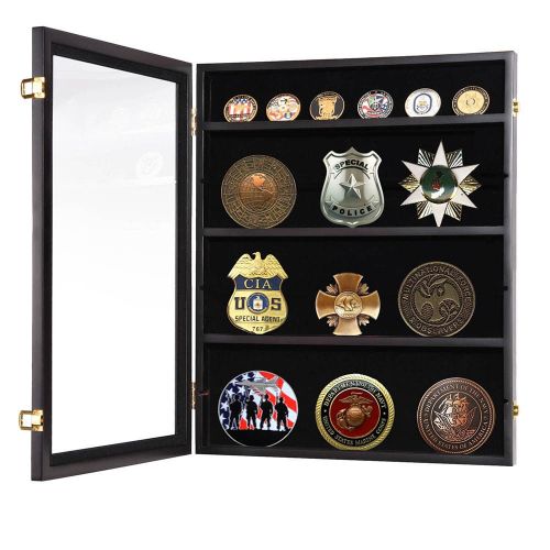  Challenge yourlifestore Showcase Coin Display Wall Cabinet Lockable Wood Case Shadow Box