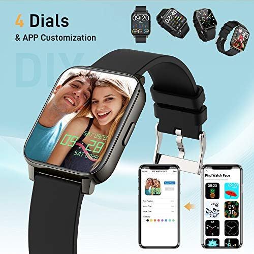  chalvh Smart Watch, Fitness Tracker 1.69 Touch Screen Compatible with Phone Android, IP67 Waterproof Smartwatch with Heart Rate Monitor and Sleep Monitor, Activity Tracker Pedomete
