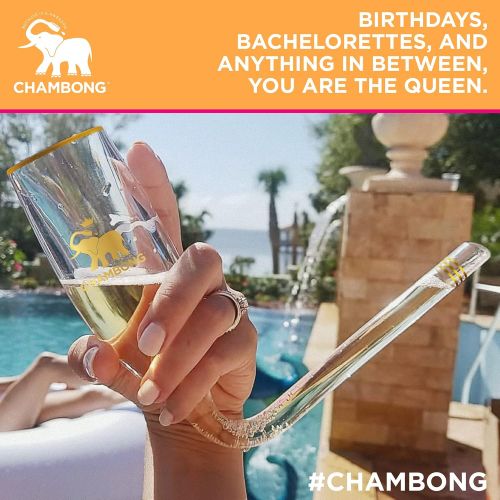  [아마존베스트]CHAMBONG  8 oz King Size, 1 Pc Glass with Premium Gift Box  Champagne Shooter Glass Flute  Fun Party Favor, Bachelorette, Bridesmaids Gifts
