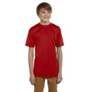 Champion Boys Double Dry Scarlet Cotton and Polyester T-shirt by Champion