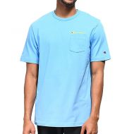 Champion Life Mens Heritage Pocket T-Shirt (Champion Script/Active Blue, Large)