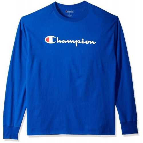  Champion Mens Classic Jersey Long Sleeve Graphic T-Shirt