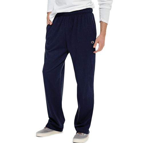  Champion Authentic Mens Open Bottom Jersey Pants Light Weight Sweatpant