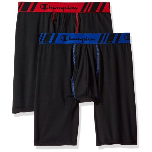  Champion Mens Tech Performance Long Boxer Brief, Pack of 2