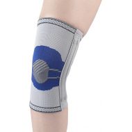 CHAMPION Elastic Knee Support Compression Sleeve, with Flexible Stays, Gray (Side Stays), Medium