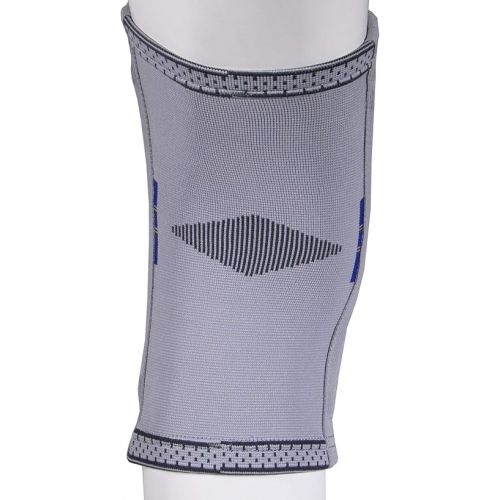  CHAMPION Elastic Knee Support Compression Sleeve, with Flexible Stays, Gray (Side Stays), Medium