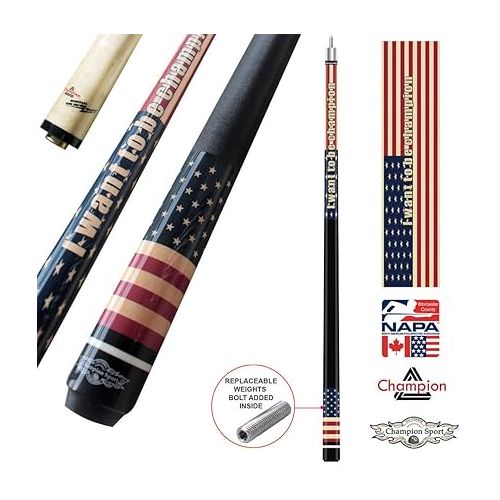  Gator GA Pool Cue Stick with Low Deflection Shaft, Pool Glove, Same As Predator 314 Taper, Retail Price: MSRP $159