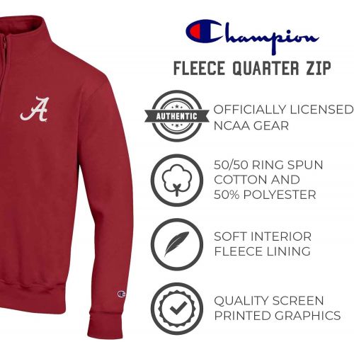  Champion Adult Fleece Quarter Zip - Officially Licensed Unisex NCAA Team Sweatshirt