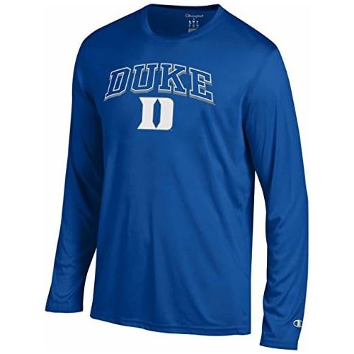  Champion Duke Blue Devils Adult NCAA Athletic Performance Long Sleeve T-Shirt - Royal
