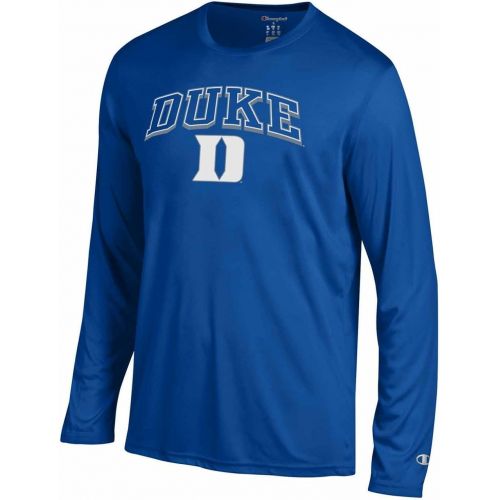  Champion Duke Blue Devils Adult NCAA Athletic Performance Long Sleeve T-Shirt - Royal