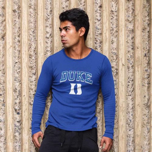  Champion Duke Blue Devils Adult NCAA Athletic Performance Long Sleeve T-Shirt - Royal