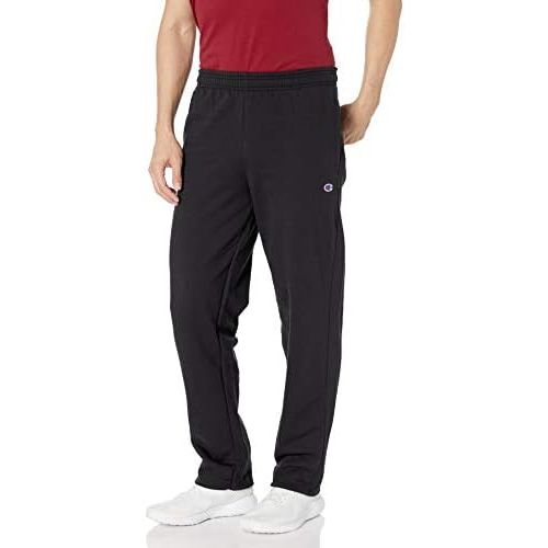  Champion Mens Powerblend Open Bottom Sweatpants