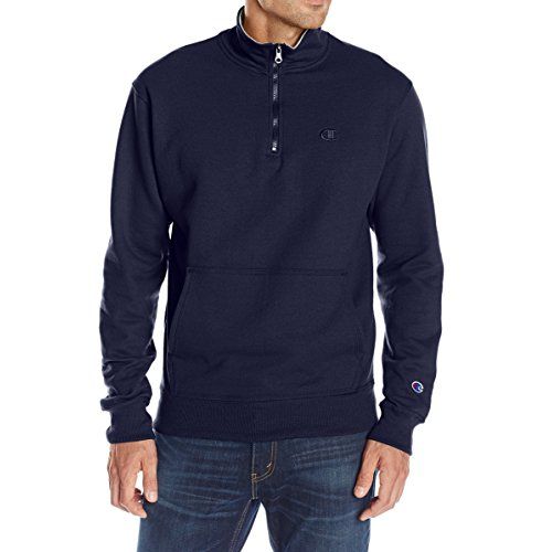  Champion Mens Powerblend Quarter-Zip Fleece Jacket