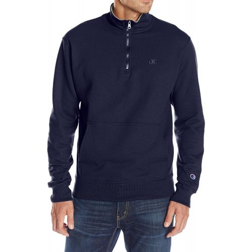  Champion Mens Powerblend Quarter-Zip Fleece Jacket