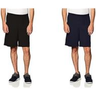 Champion 2 Pack Jersey Short with Pockets, Black/Navy, Large/Large