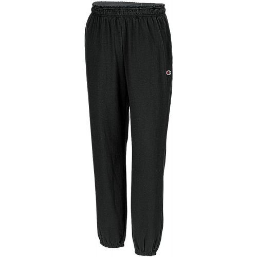  Champion Authentic Mens Closed Bottom Jersey Pants_Black