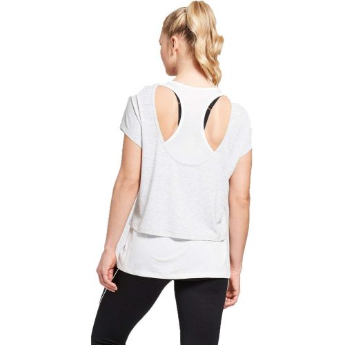  Champion C9 Womens 2-in-1 T-Shirt Short Sleeve Over a Racerback Tank Top, Pullover - Variety -