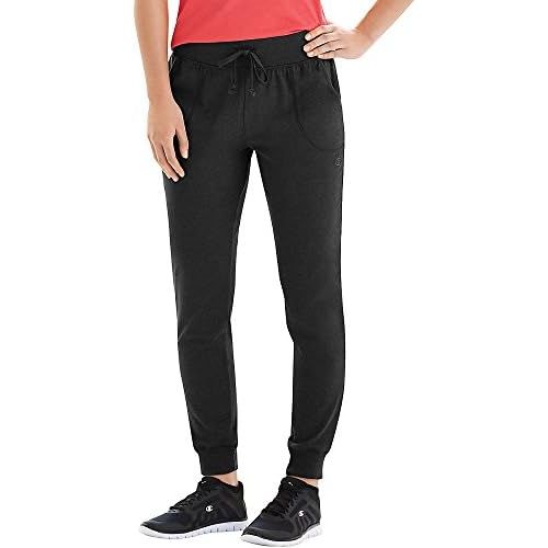  Champion Womens Jersey Elastic Ribbed Waistband Pocket Pants