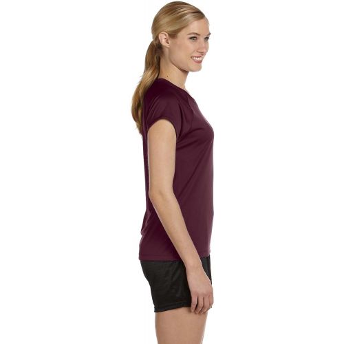  Champion Womens Essential Double Dry V-Neck Tee