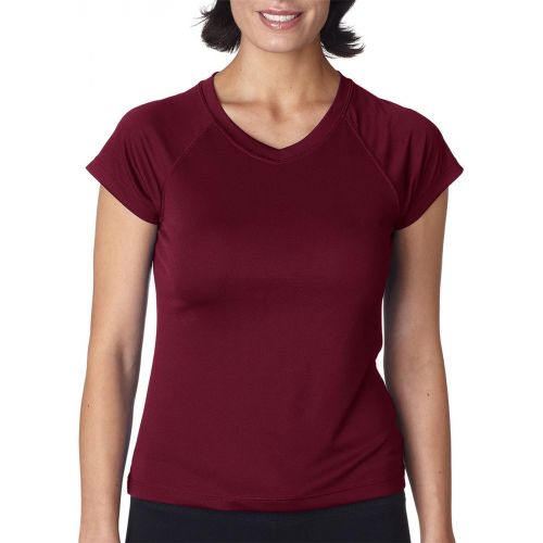  Champion Womens Essential Double Dry V-Neck Tee