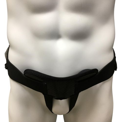  Champion Hernia Belt, Single or Double Herniation Pad, Adjustable Compression Support, Black, Small