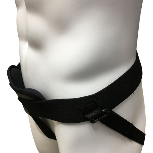  Champion Hernia Belt, Single or Double Herniation Pad, Adjustable Compression Support, Black, Small