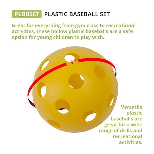  Champion Sports Hollow Plastic Baseballs