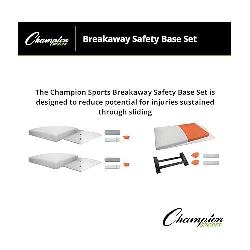  Champion Sports Official Size Safety Breakaway Baseball Base Set