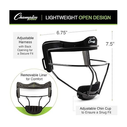  Champion Sports Steel Softball Face Mask