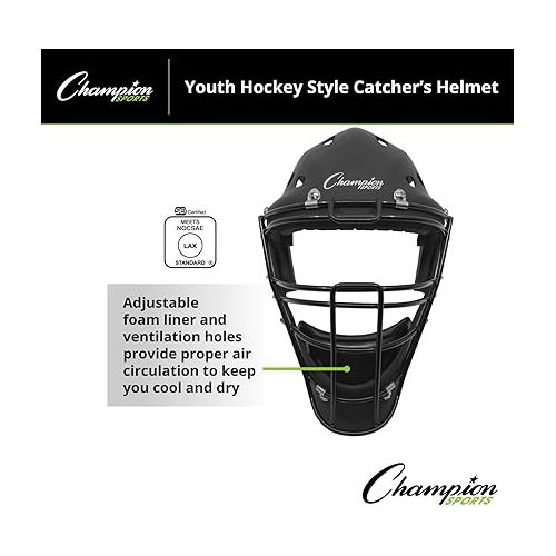  Champion Sports Hockey Style Catcher's Helmet