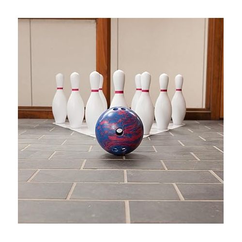  Champion Sports Bowling Set: Rubber Ball & Plastic Pins for Training, Model:BPSET