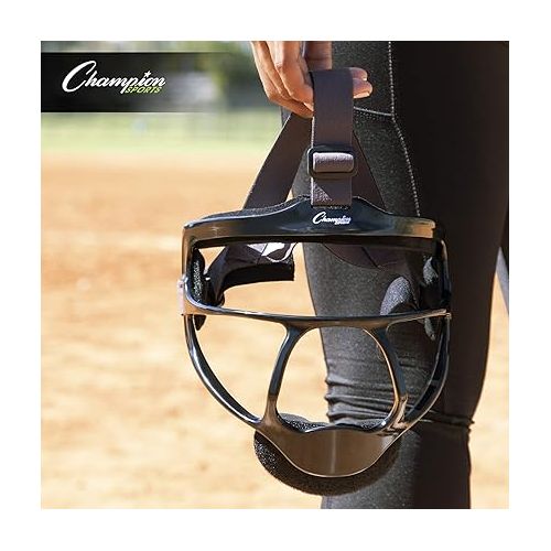  Champion Sports Magnesium Softball Face Mask - Lightweight Masks for Adults - Durable Head Guards - Premium Sports Accessories for Indoors and Outdoors - Purple