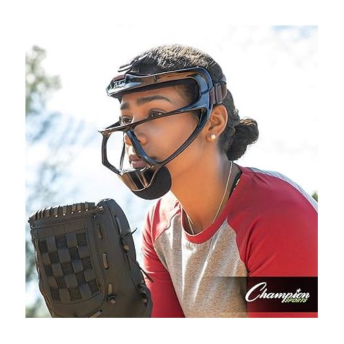  Champion Sports Magnesium Softball Face Mask - Lightweight Masks for Adults - Durable Head Guards - Premium Sports Accessories for Indoors and Outdoors - Purple