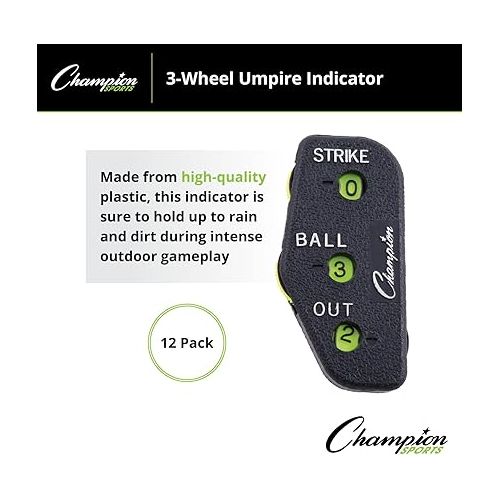  Champion Sports Wheel Oversized Plastic Baseball Umpire Count Indicator
