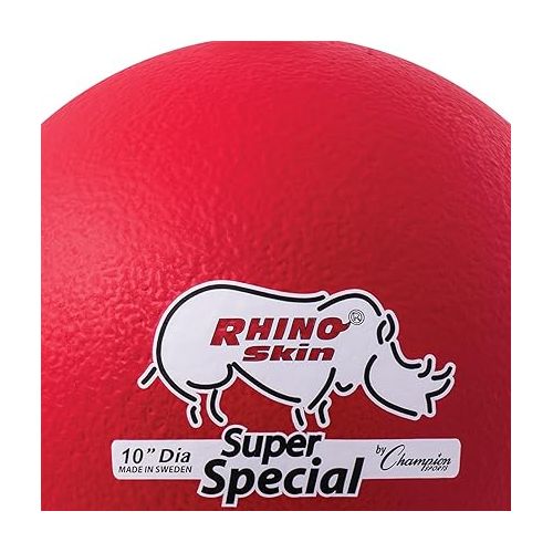  Champion Sports Super Special Rhino Skin Ball Red, 10 Inch