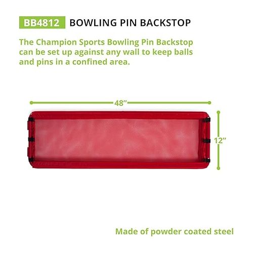  Champion Sports Bowling Pin Backstop: Sporting Goods Equipment for Training & Family Games